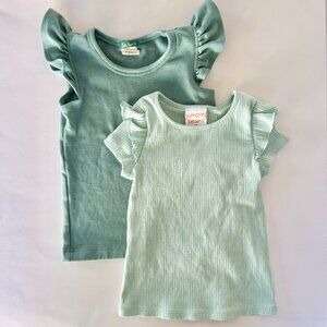 Little Road Co + Jumping Beans Mint Ruffle Tops | 3T